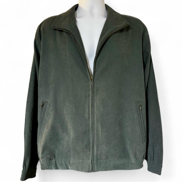 TRAVELSMITH Faux Suede Zip Jacket - Size M - Picture 1 of 3